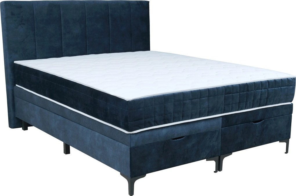 XXXLutz BOXSPRINGOVÁ POSTEĽ, 180/200 cm, modrá Hom`in - Postele - 001933003702