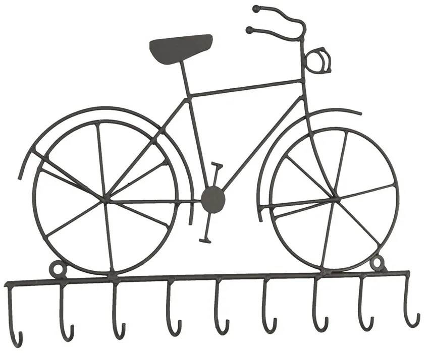 Granitový kovový vešiak na kľúče Bicykel - 32*4*23 cm