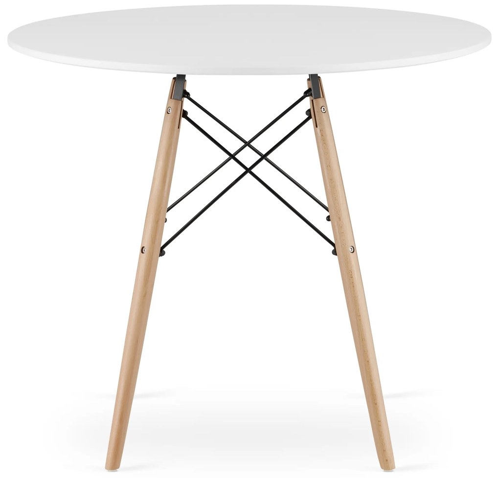 Dekorstudio Okrúhly jedálenský stôl 90cm - biely
