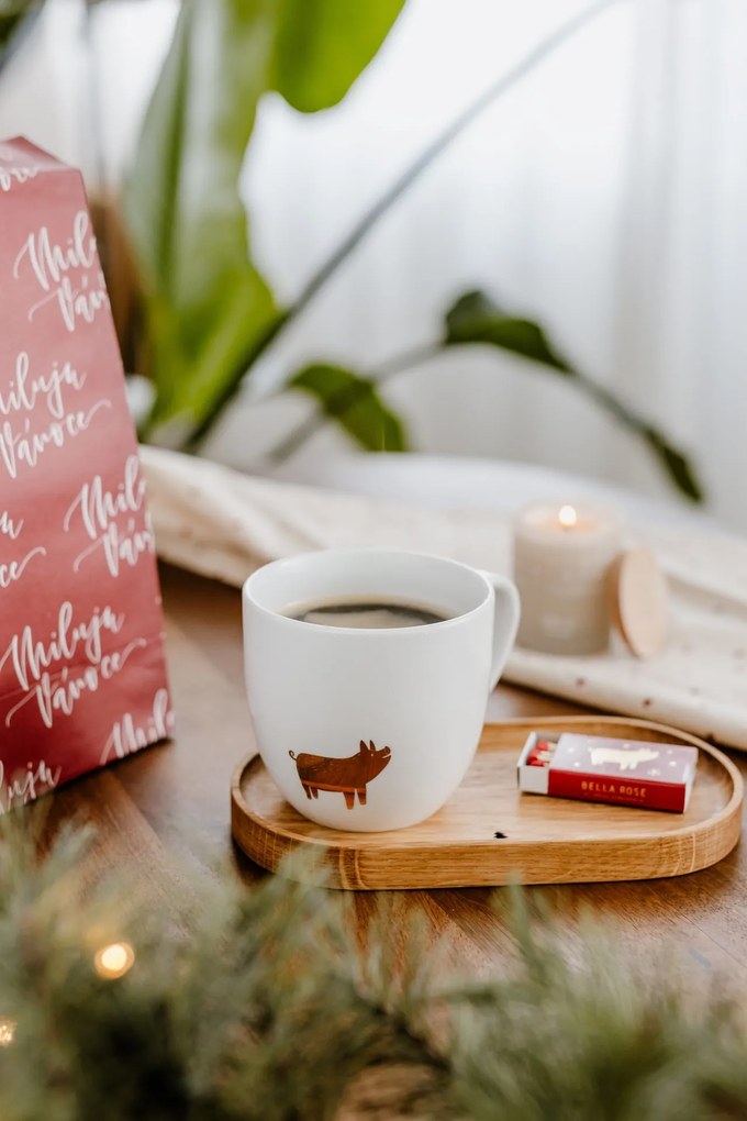 Bella Rose Porcelánový hrnček Zlaté prasiatko 300 ml