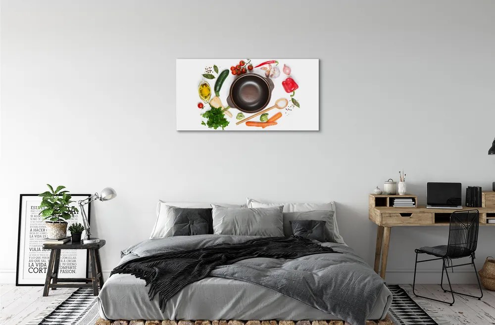 Obraz plexi Lyžica paradajky petržlen 100x50 cm