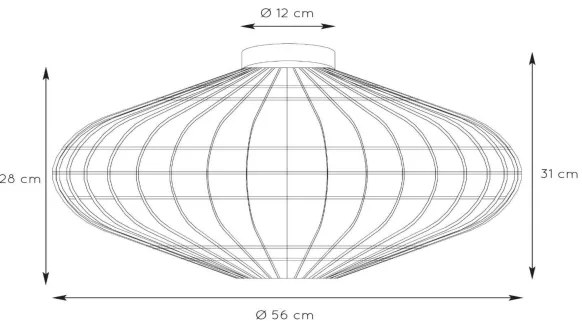 Lucide 03135/56/72 - Stropné svietidlo MAGALI 1xE27/40W/230V pr. 56 cm béžová