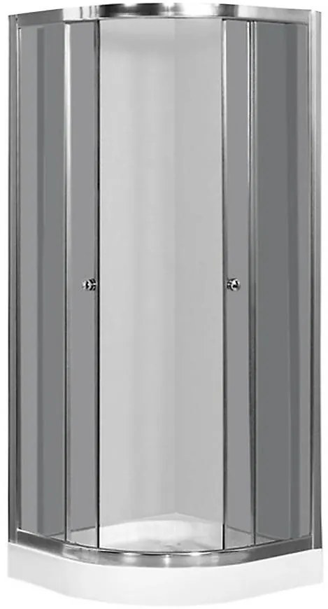 Štvrťkruhový Sprchový kút A1900 90/185 Grafit