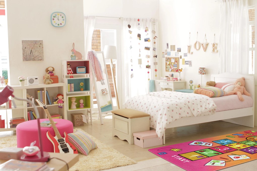 BO-MA, Protišmykový kusový koberec Skákací panák, 110x160, viacfarebná, detská izba