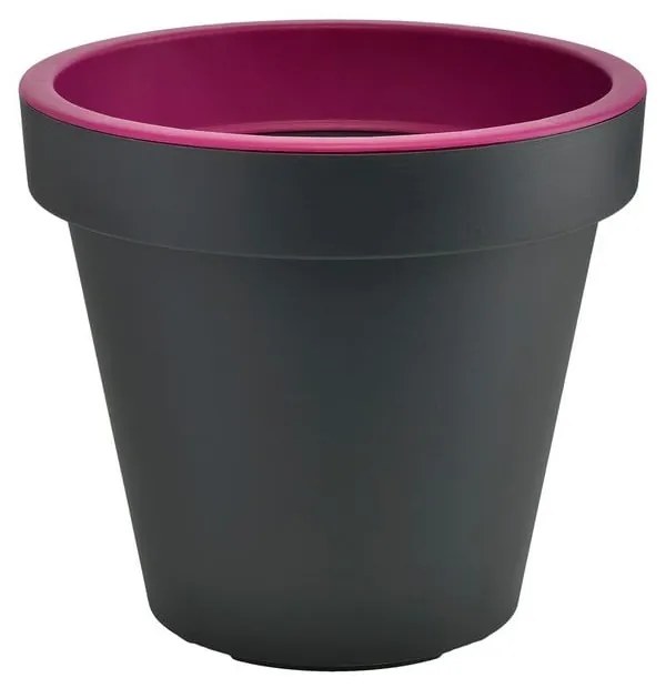 Sivo-fialový kvetináč Gardenico Metro Twist, 29,5 cm