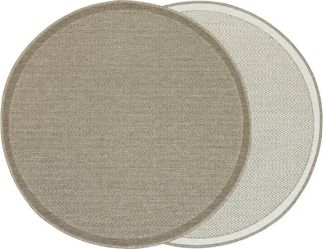 Obojstranný koberec BRUSSELS 205803/10610 béžový / krémový kruh