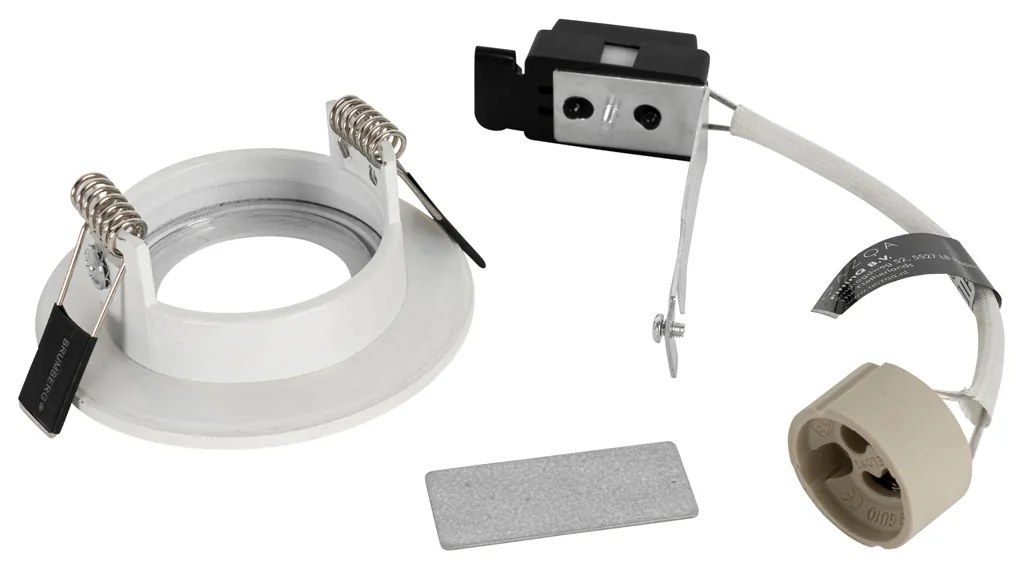 Inteligentné zapustené bodové svietidlo biele okrúhle IP44 vrátane Wifi GU10 50mm - Xena