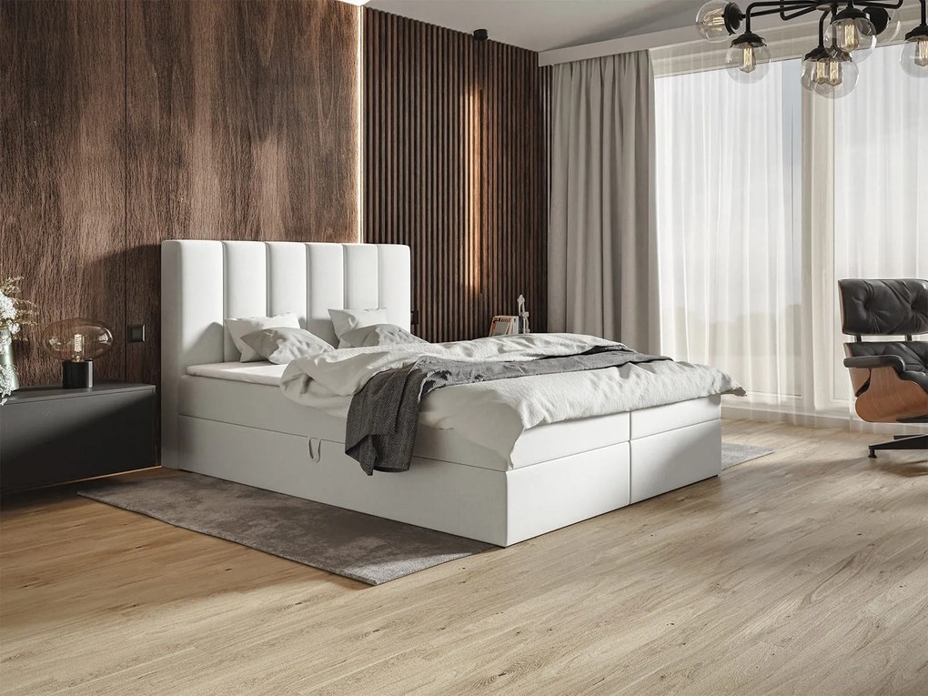 Čalúnená posteľ boxspring 160x200 S úložným priestorom