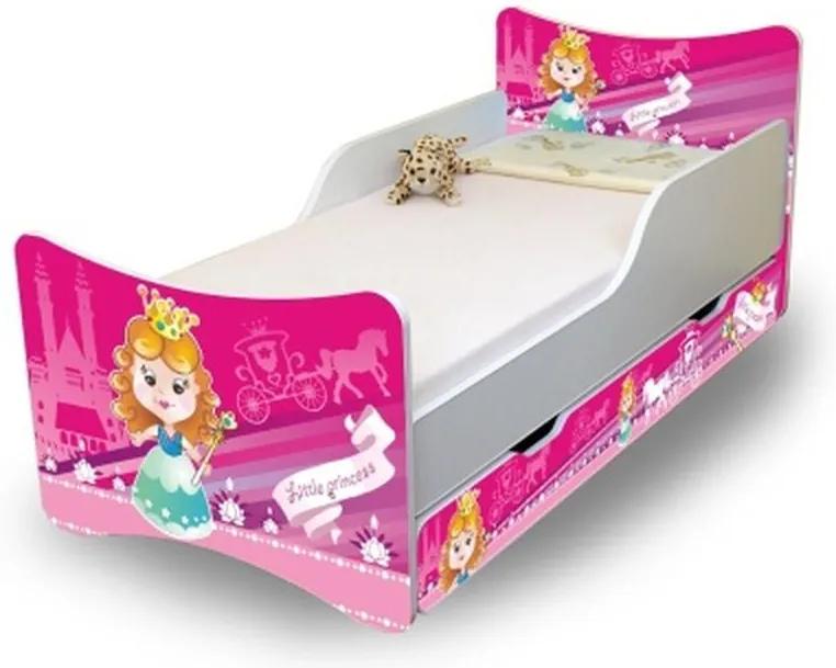 MAXMAX Detská posteľ so zásuvkou 200x90 cm - MALÁ PRINCEZNA 200x90 pre dievča ÁNO
