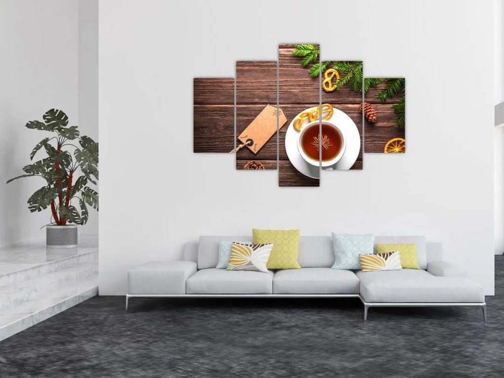 Obraz - hrnček s dekoráciami (150x105 cm)