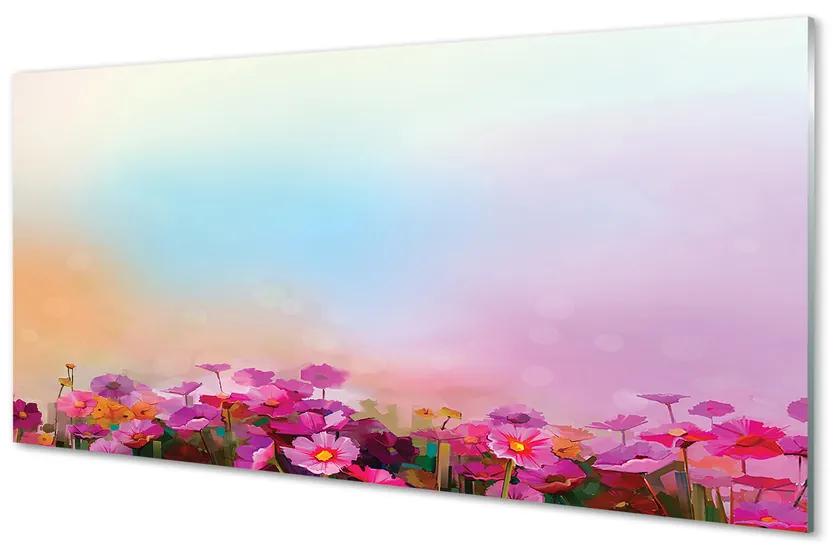 Obraz plexi Kvety neba 125x50 cm