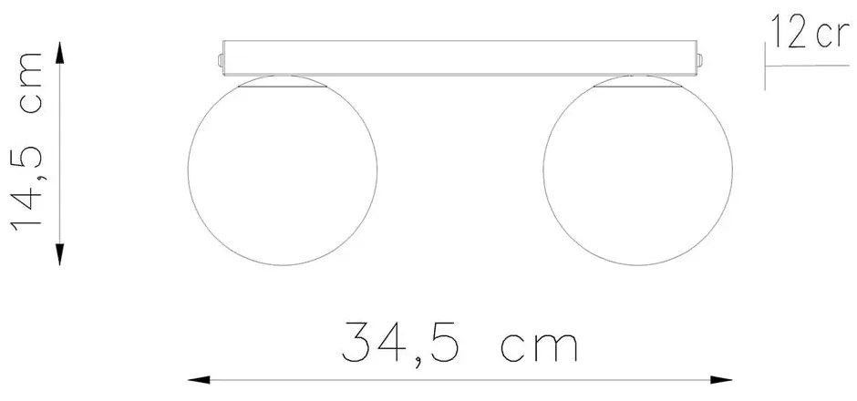 Biele stropné svietidlo so skleneným tienidlom ø 12 cm Umerta – Sollux