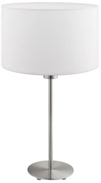 Eglo - LED Stolná lampa TUNJA 1xE27/60W/230V 38,5 cm matný chróm/biela