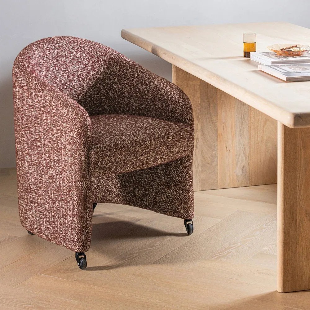 Čalúnená kancelárska stolička v terakotovej farbe Cordo – WOOOD