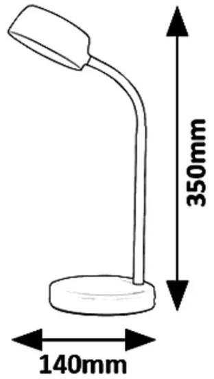 Rabalux 6778 - LED Stolná lampa BERRY LED/4,5W/230V