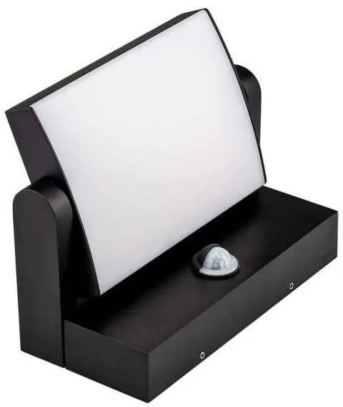 LED Vonkajšie nástenné svietidlo so senzorom LED/17W/230V 3000K IP65 čierna