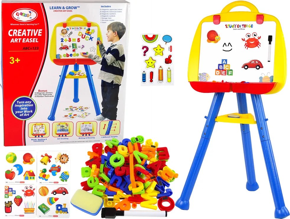 LEAN Toys Stojaca magnetická tabuľa Pen Blue