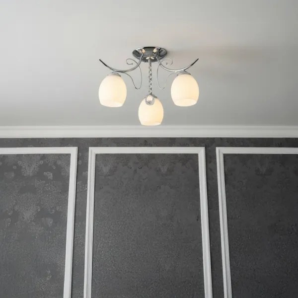 Prisadený luster ELLA 3xE27/15W/230V lesklý chróm