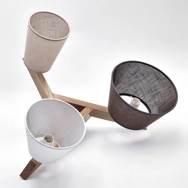 Brilagi - LED  Prisadený luster ANTHONY 3xE14/40W/230V dub