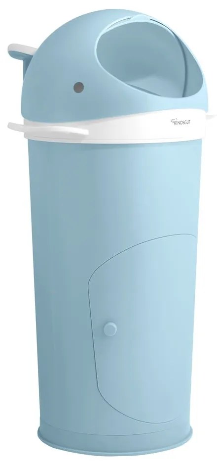 Svetlomodrý plastový odpadkový kôš na plienky 25 l Whale – Kindsgut