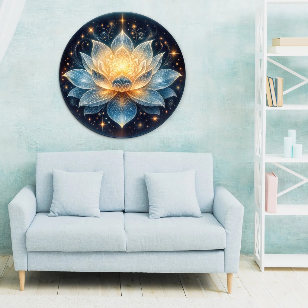 DUBLEZ | Okrúhly obraz z dreva - Lotos