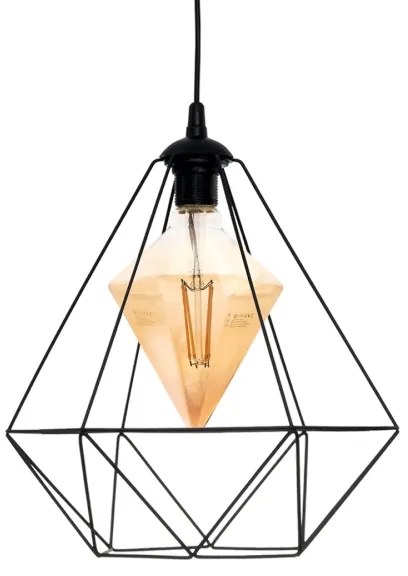 LED Luster na lanku ALAMBRE 1xE27/4W/230V čierna