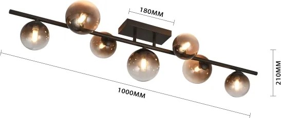 Brilagi - LED Prisadený luster MILLA 7xG9/3W/230V hnedá/dymová hnedá