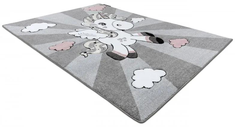 Dywany Łuszczów Detský kusový koberec Petit Unicorn grey - 140x190 cm