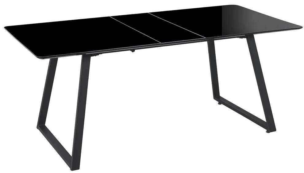 Rozkladací jedálenský stôl 150/180 x 90 cm čierny TOURAN Beliani
