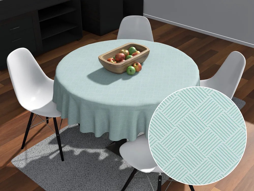 Biante Teflónový okrúhly obrus Milano TF-050 - svetlo mentolový Ø 150 cm