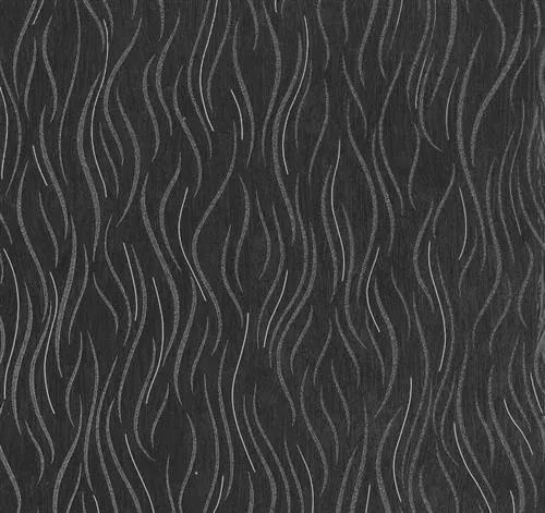 Vliesové tapety, vlnovky čierno-sivé, Einfach Schoner 1349930, P+S International, rozmer 10,05 m x 0,53 m