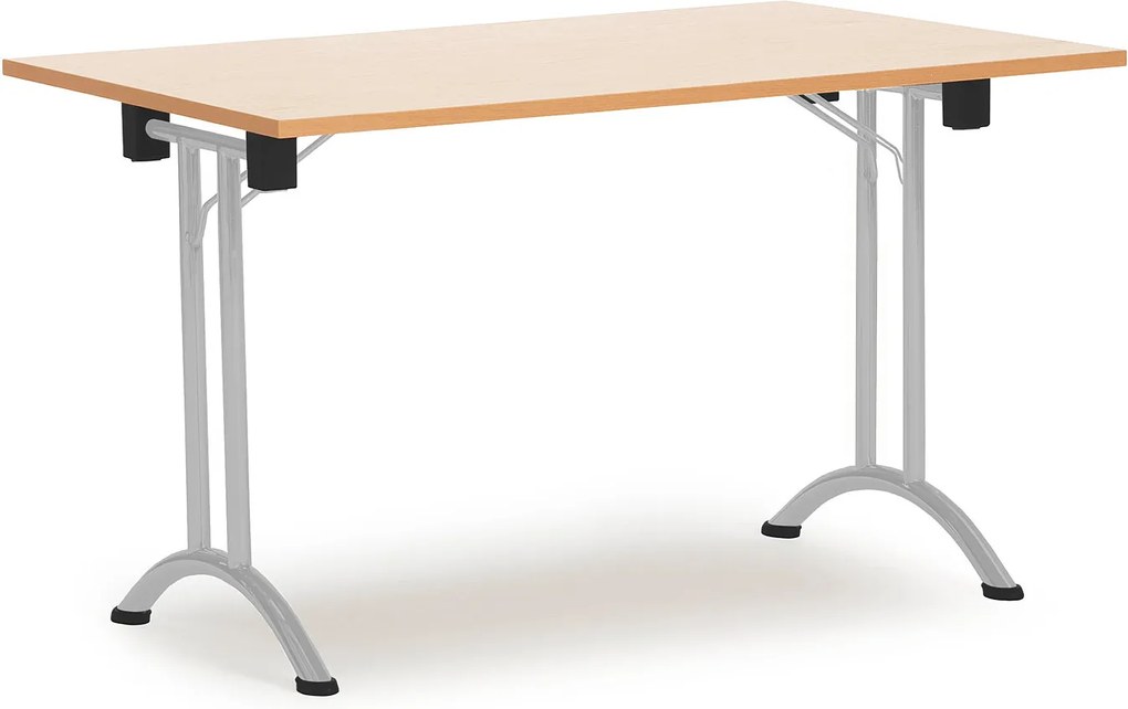 Skladací stôl Marina, 1200x800 mm, bukový laminát, sivá