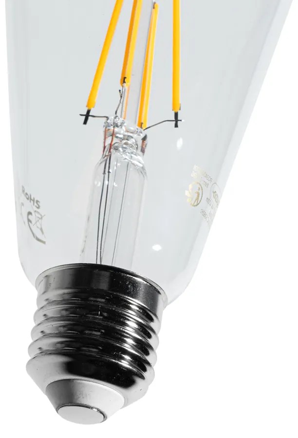 Sada 5 LED žiaroviek E27 Filament ST64 číra 4W 470 lm 2700K