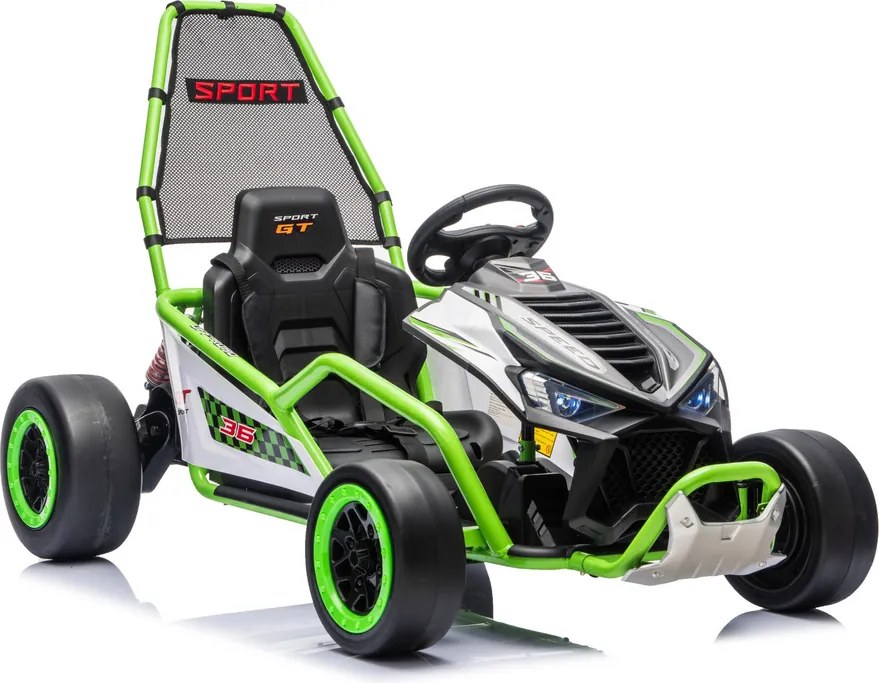 LEAN CARS DM-107 24V7 DRIFT batérie vozidla tichý zelený motor