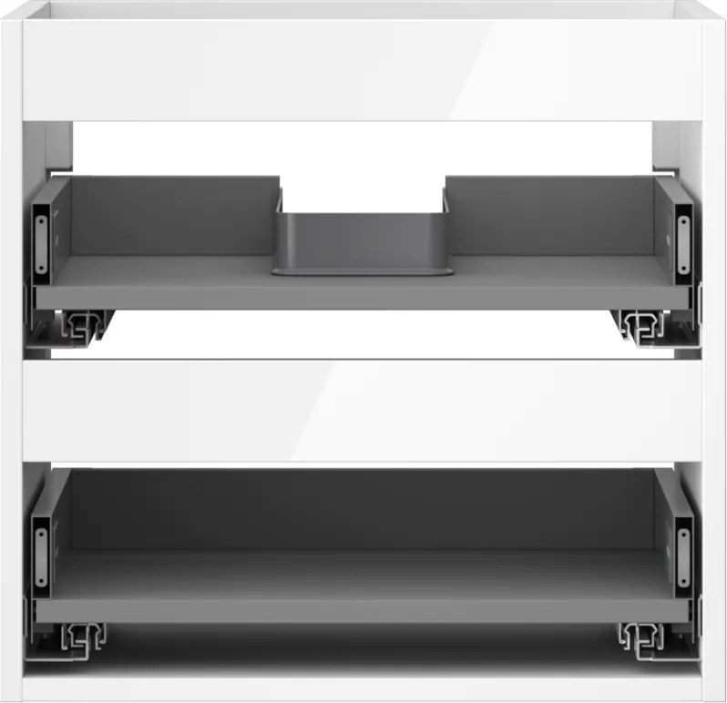 Mexen Box-A, závesná skrinka 50 cm, 2 zásuvky, biela lesklá, 91AX0-0500-470-2-00