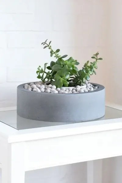 Miska na dekorácie CIRCULO, sklolaminát, Ø 30 cm, sivá