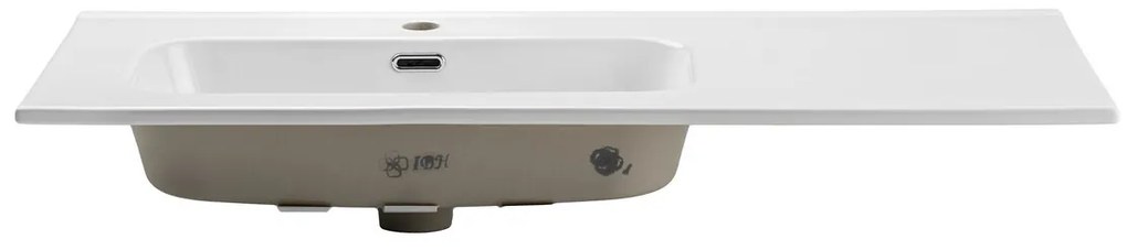 Keramické umývadlo Go 100 cm vľavo biele