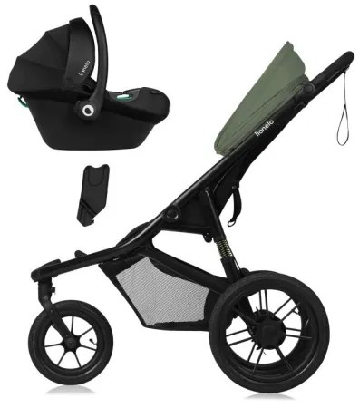 Lionelo - Športový kočík AZURA čierna/zelená