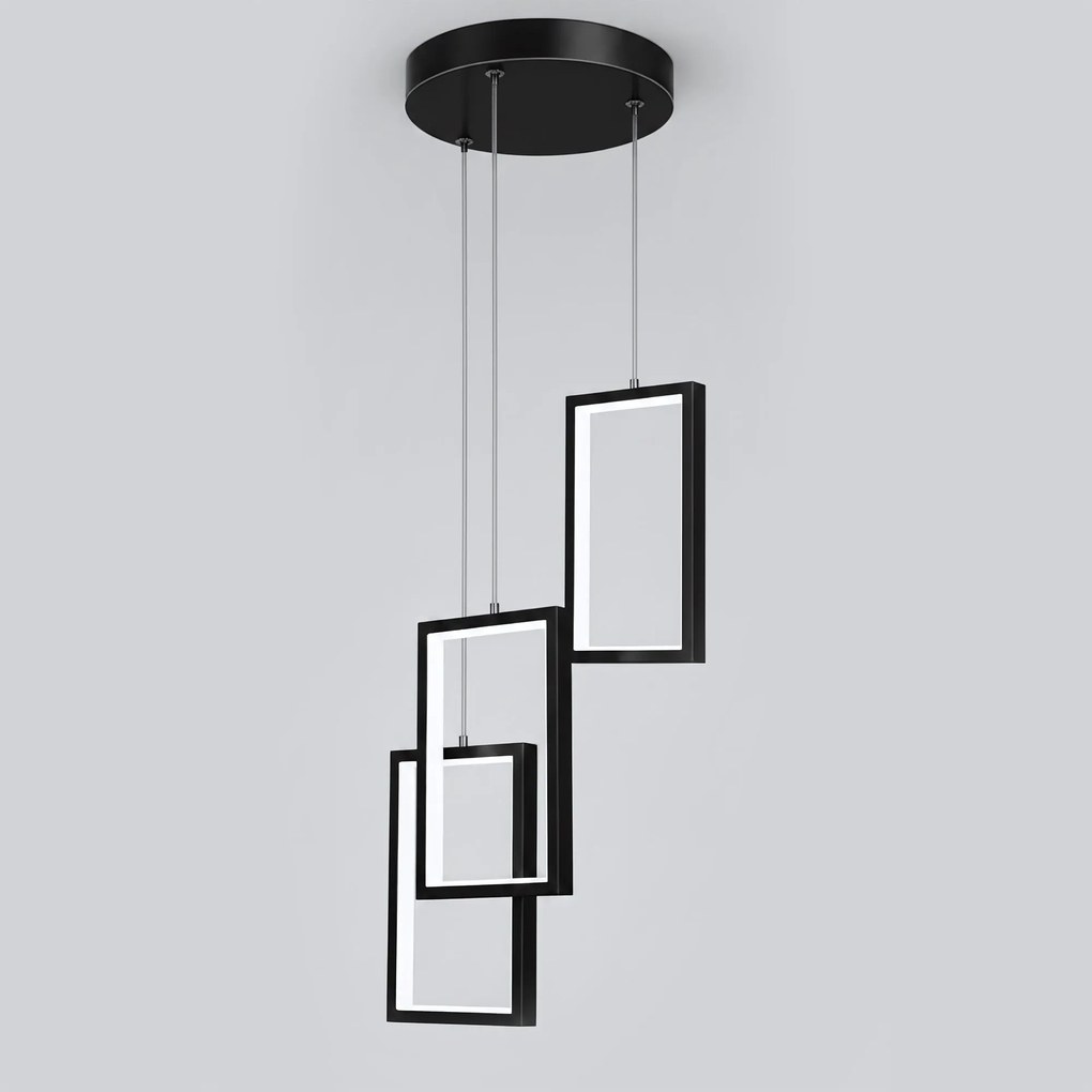 Toolight Toolight, LED závesné osvetlenie 18W, 3000K, 1500lm, LHJ087-3CP, čierna, OSW-50062
