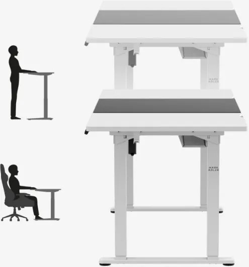 Elektrický výškovo nastaviteľný stôl Mark Adler Leader 9.3 biely
