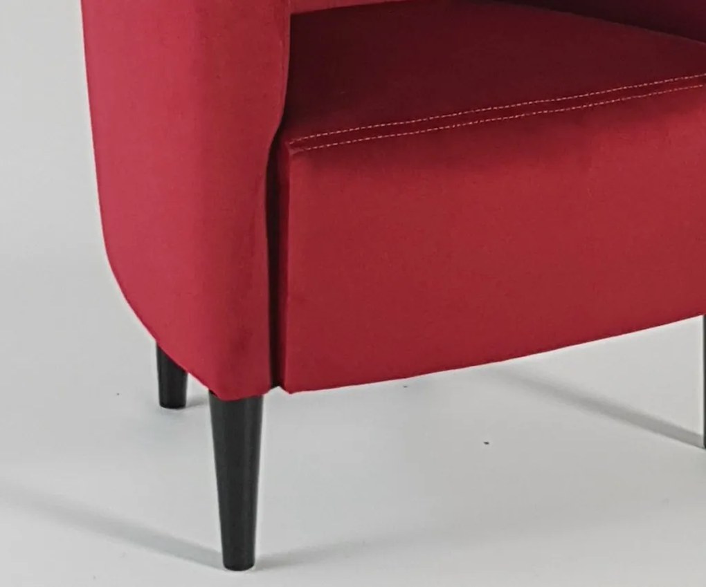 Kreslo Navara, červená látka