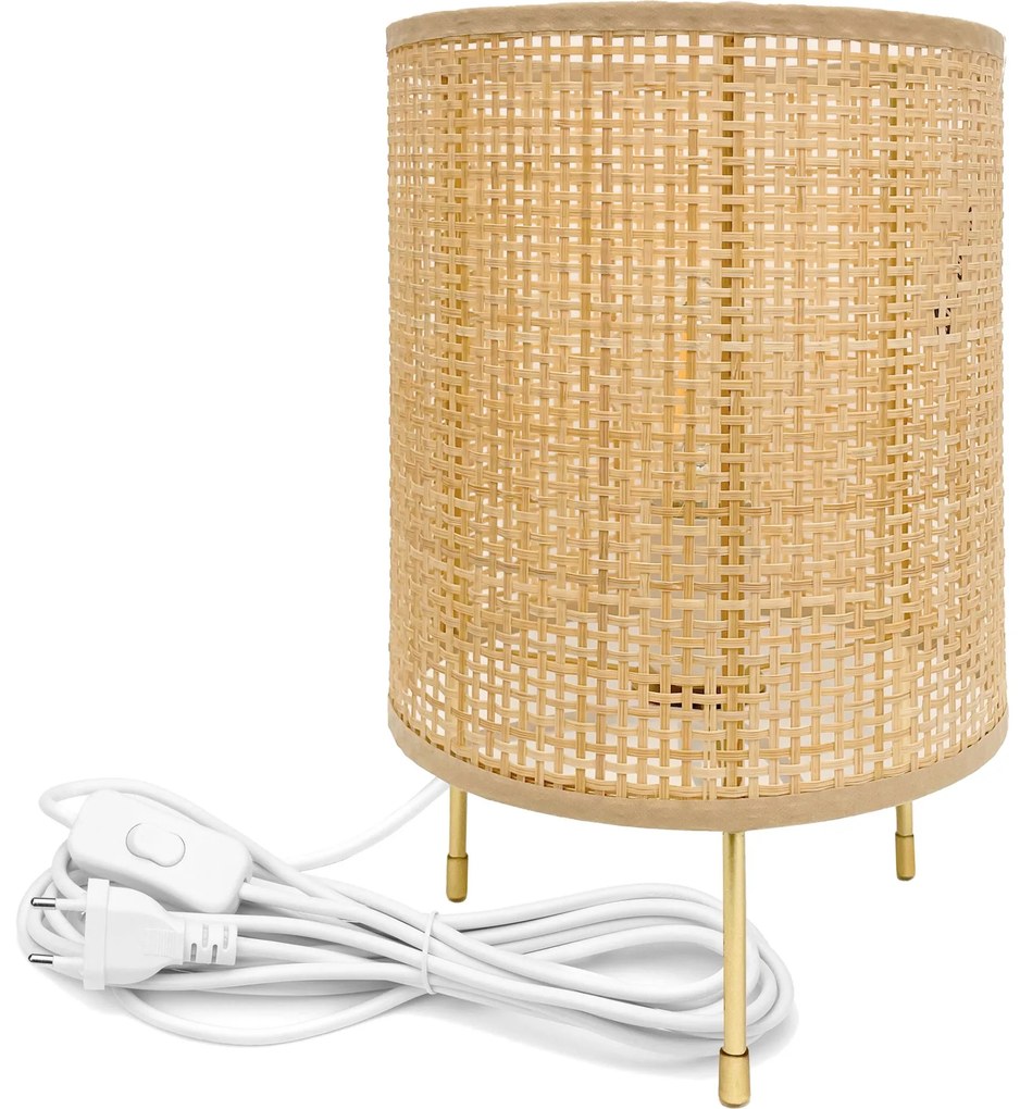 Toolight, nočná lampa v šťýle BOHO 19x31 cm GB2N21, hnedá, OSW-02800