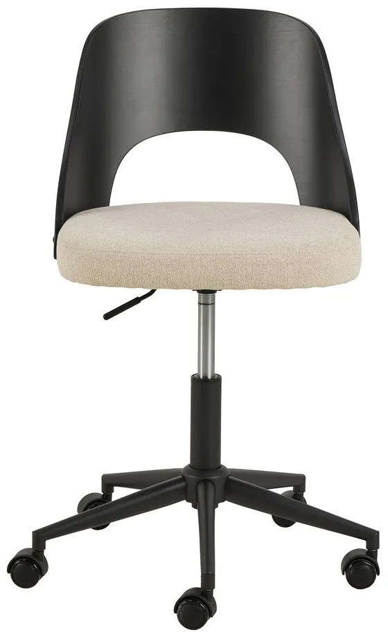 Čierna/béžová kancelárska stolička Lucy – Actona
