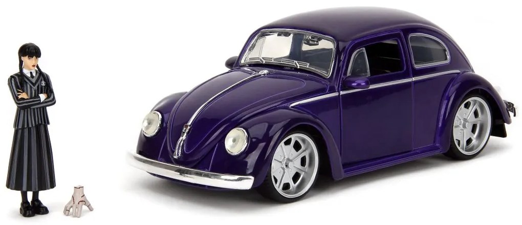 SIMBA Wednesday auto 1972 VW Beetle 1:24 a figúrka Wednesday