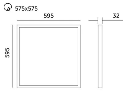 LED Stm. podhľadový panel CAPRI LED/25/36/40W/230V 3000/4000/5700K IP44 60x60 cm