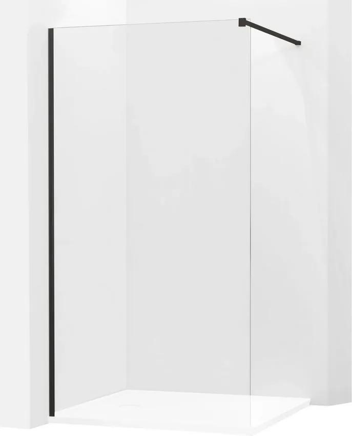 Mexen KIOTO sprchová zástena WALK-IN 8mm, 120x200 cm, sklo číre / čierny profil, 800-120-101-70-00