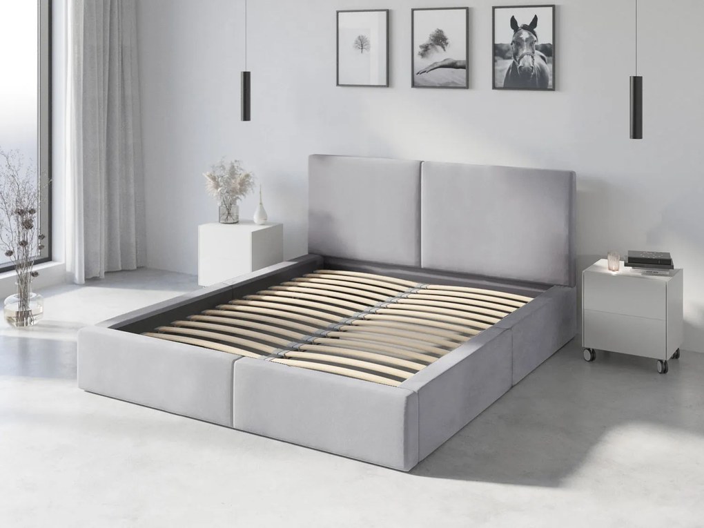 Čalúnená posteľ HILTON 120x200 - sivá