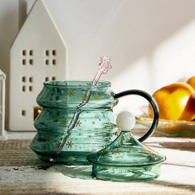 Hrnček BENICA stromček, s vrchnákom 865232 400 ml