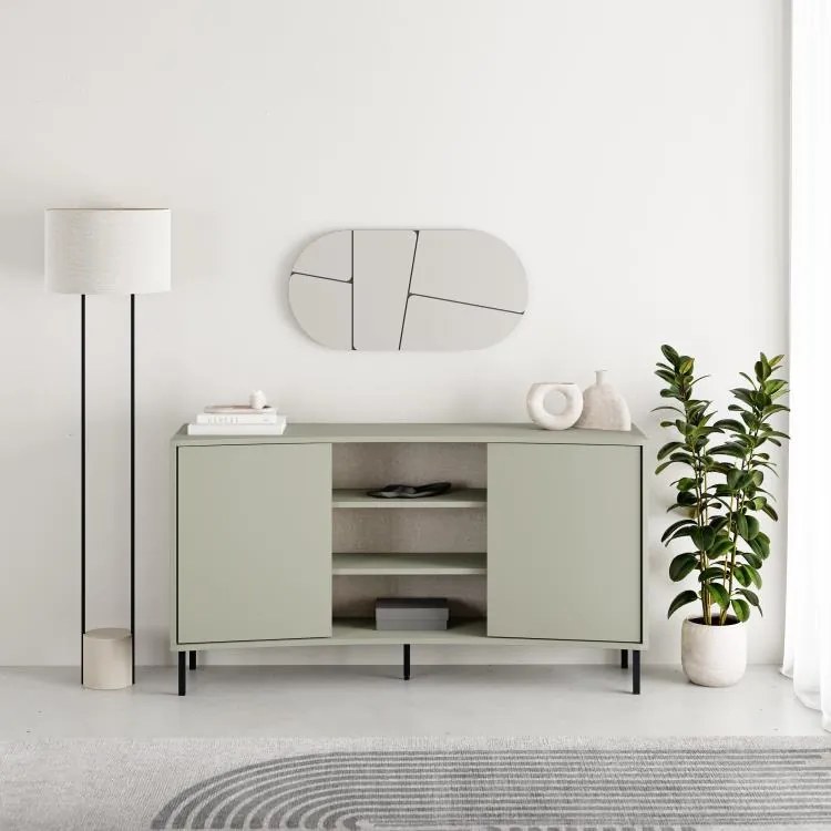 Komoda Houseland Frem 150 cm sivozelená