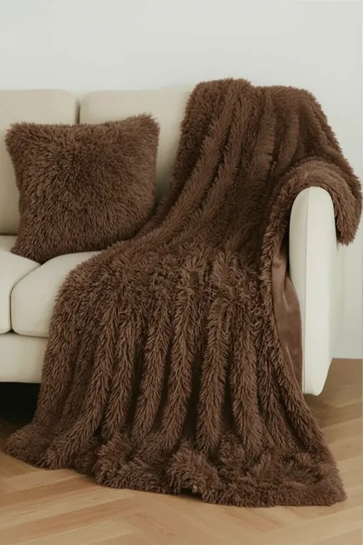 Deka YETI hnedá Rozmer: 70x150 cm